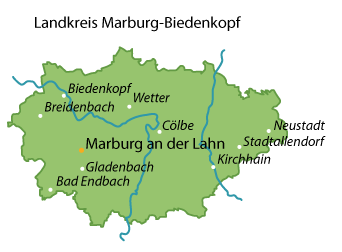 Marburg-Biedenkopf Karte