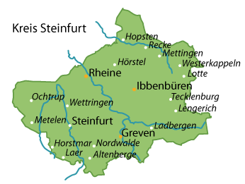 Steinfurt (Landkreis) Karte