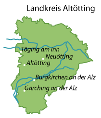 Altötting (Landkreis) Karte